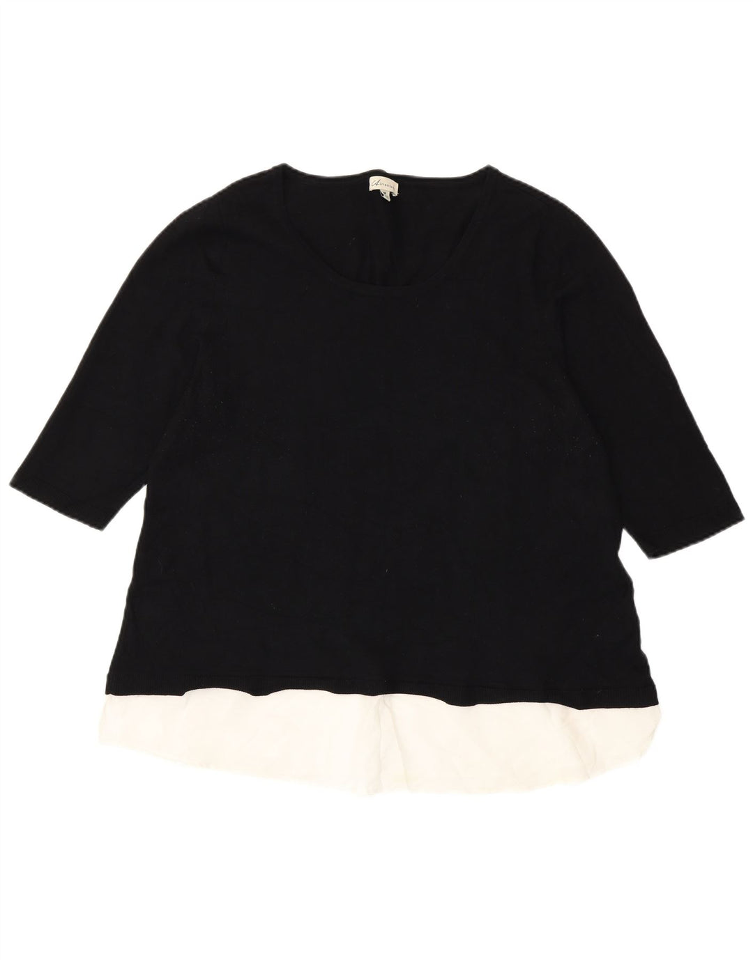 Top in camicetta autografa da donna Marks & Spencer UK 14 blocco colore nero medio