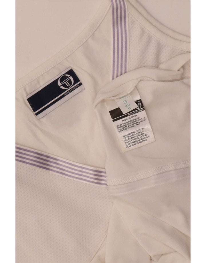Canotta da donna Sergio Tacchini UK 10 piccola in cotone bianco