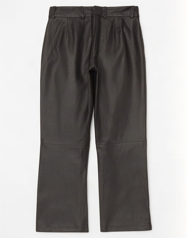 Pantaloni dritti in pelle da donna K.K.Berlin EU 40 Medium W32 L29 Nero