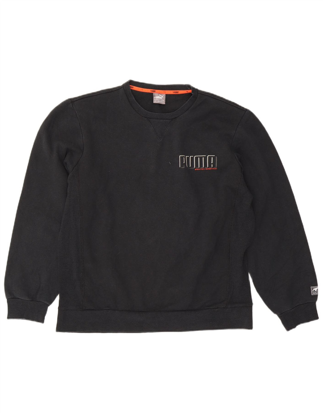 Felpa grafica da uomo Puma Maglione grande in cotone nero