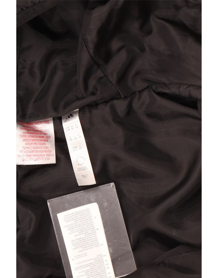 Giacca imbottita con cappuccio ADIDAS per ragazzi 7-8 anni in poliestere nero