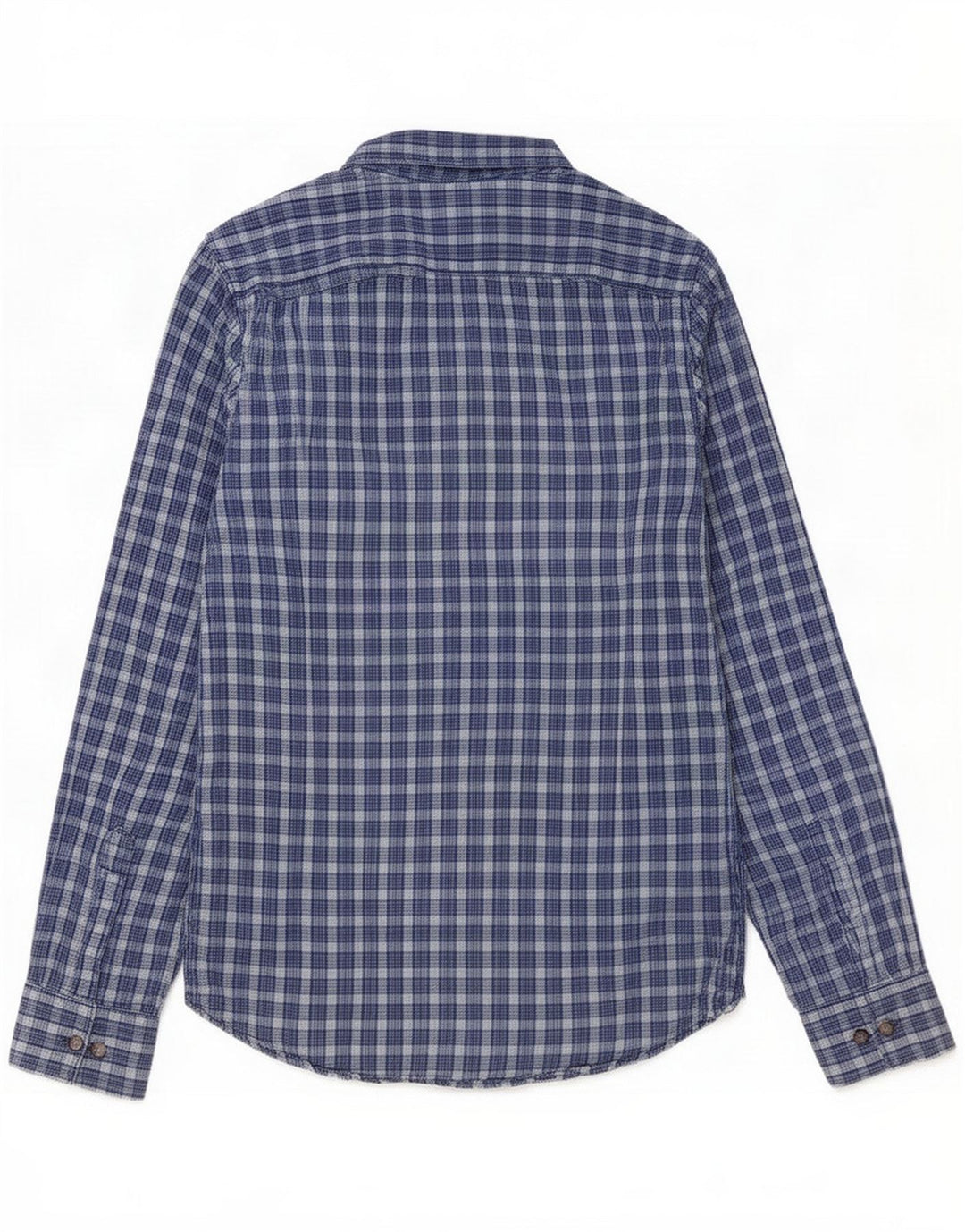 Camicia da uomo Marlboro Classics media cotone a quadri blu navy