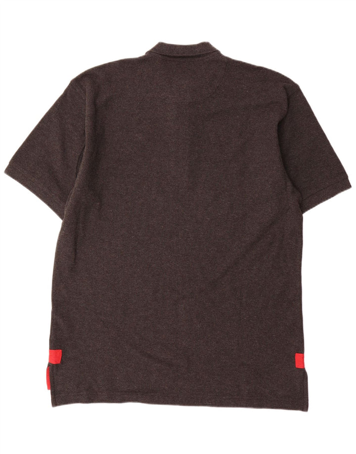 Polo da uomo Orvis in cotone screziato grigio medio
