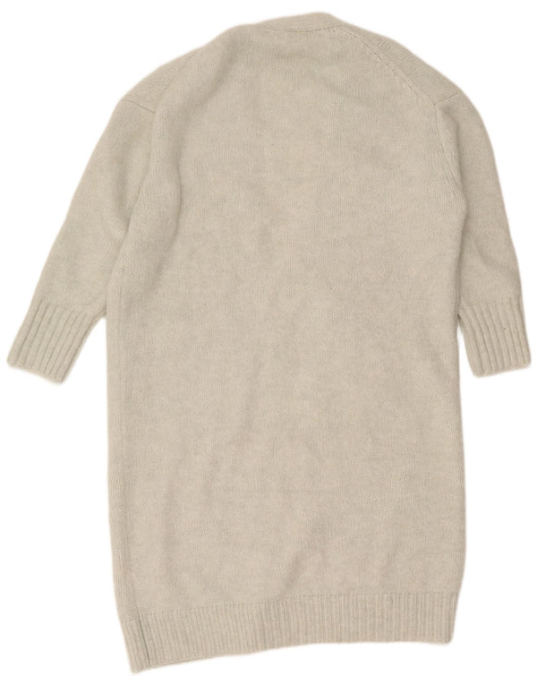 Maglione cardigan aperto oversize da donna Zara UK 6 XS poliestere grigio