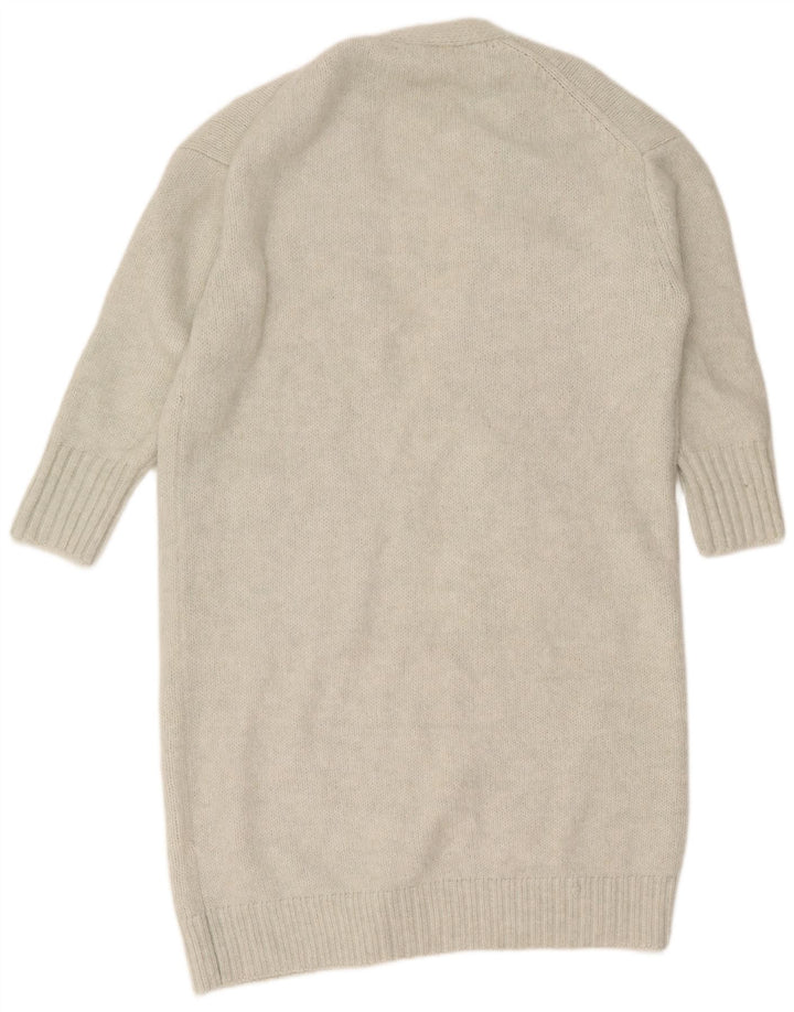 Maglione cardigan aperto oversize da donna Zara UK 6 XS poliestere grigio