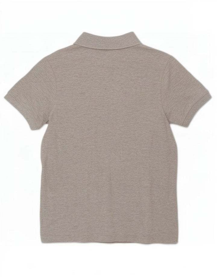 Polo Adidas da uomo in cotone grigio medio