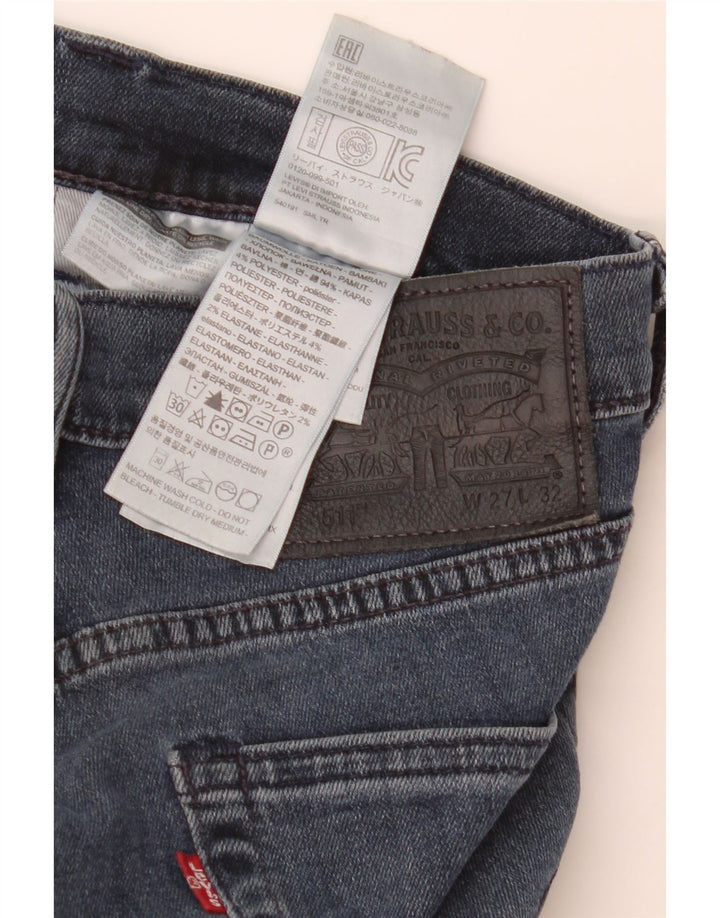 Jeans Levi's Uomo 511 Slim W27 L32 Cotone Blu Navy