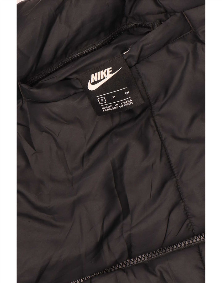 Giacca imbottita reversibile con cappuccio Nike da donna UK 10 piccola nera