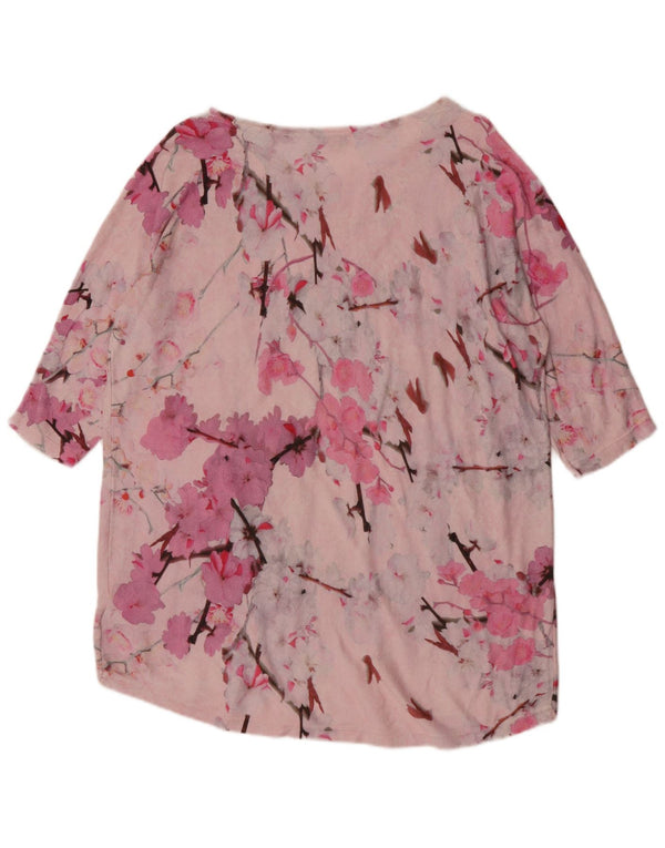 Abito a tunica oversize da donna Phase Eight UK 14 Grande cotone floreale rosa