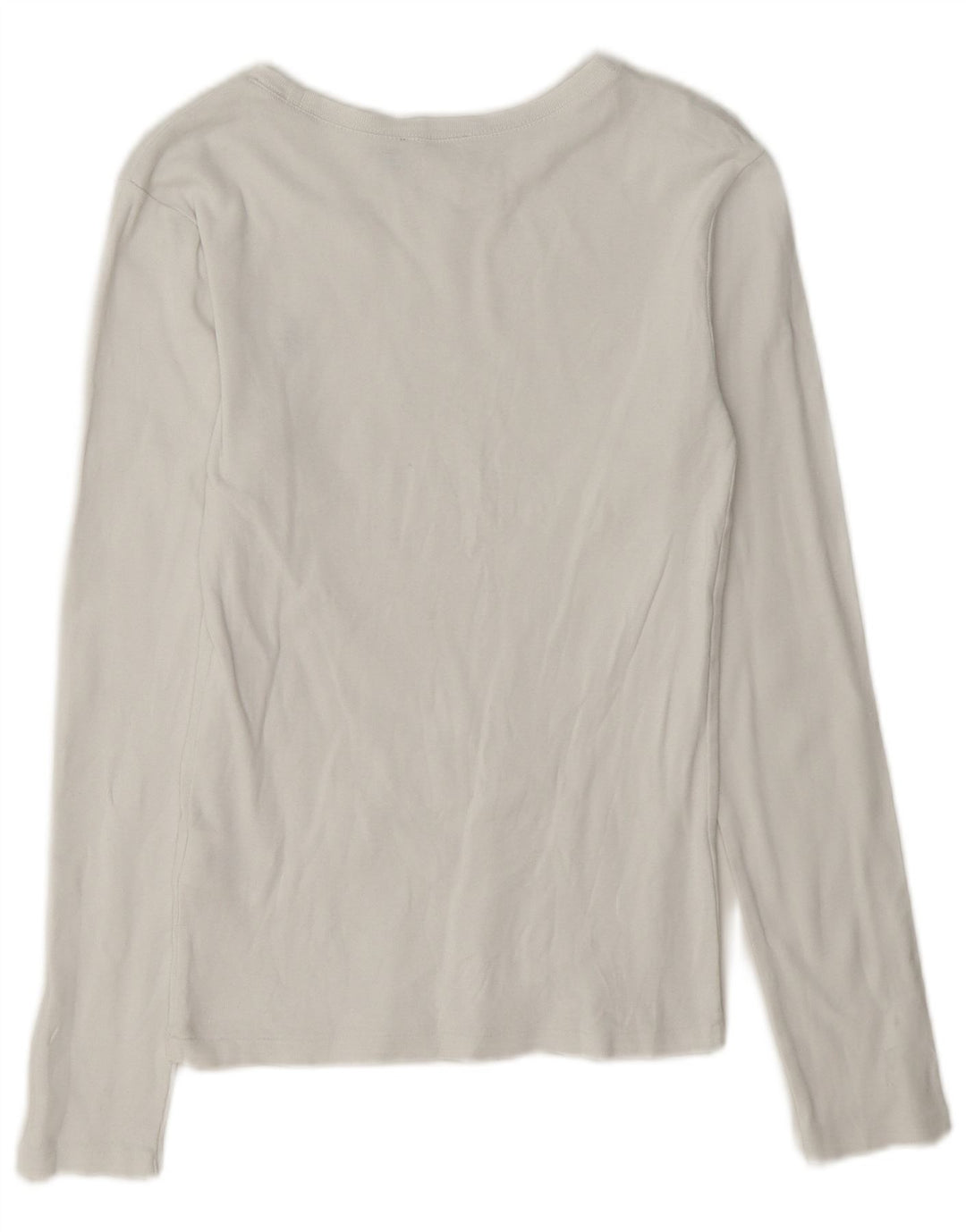 Polo Ralph Lauren Top da donna manica lunga UK 12 cotone bianco medio