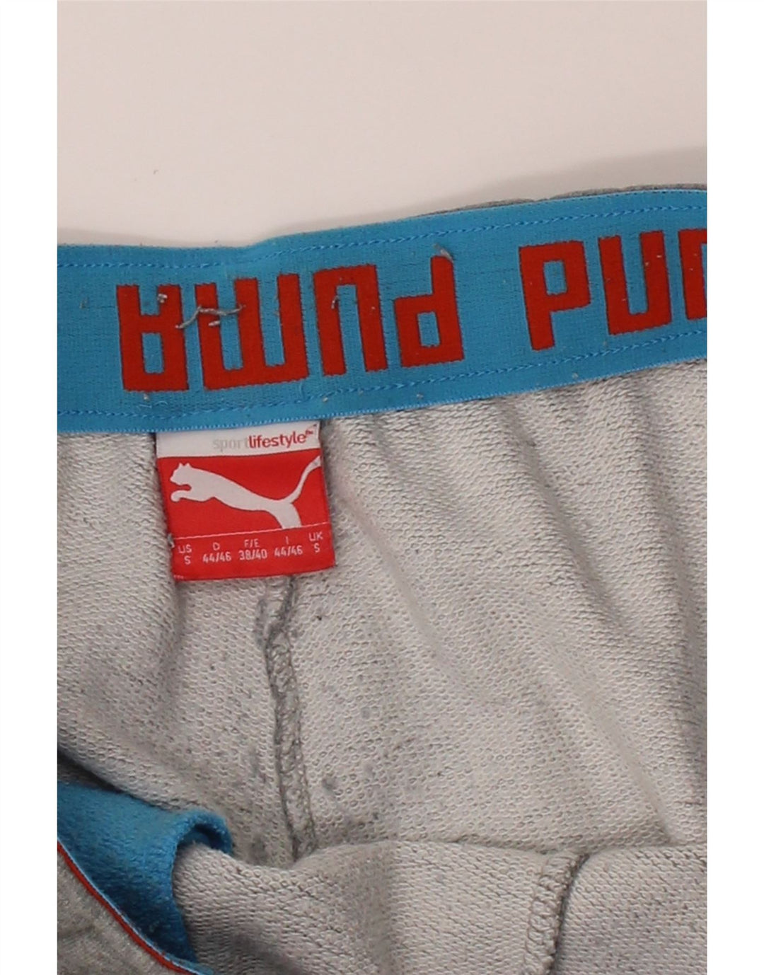 PUMA Mens Graphic Tracksuit Trousers Joggers Small Grey Cotton Vintage Puma and Second-Hand Puma from Messina Hembry 