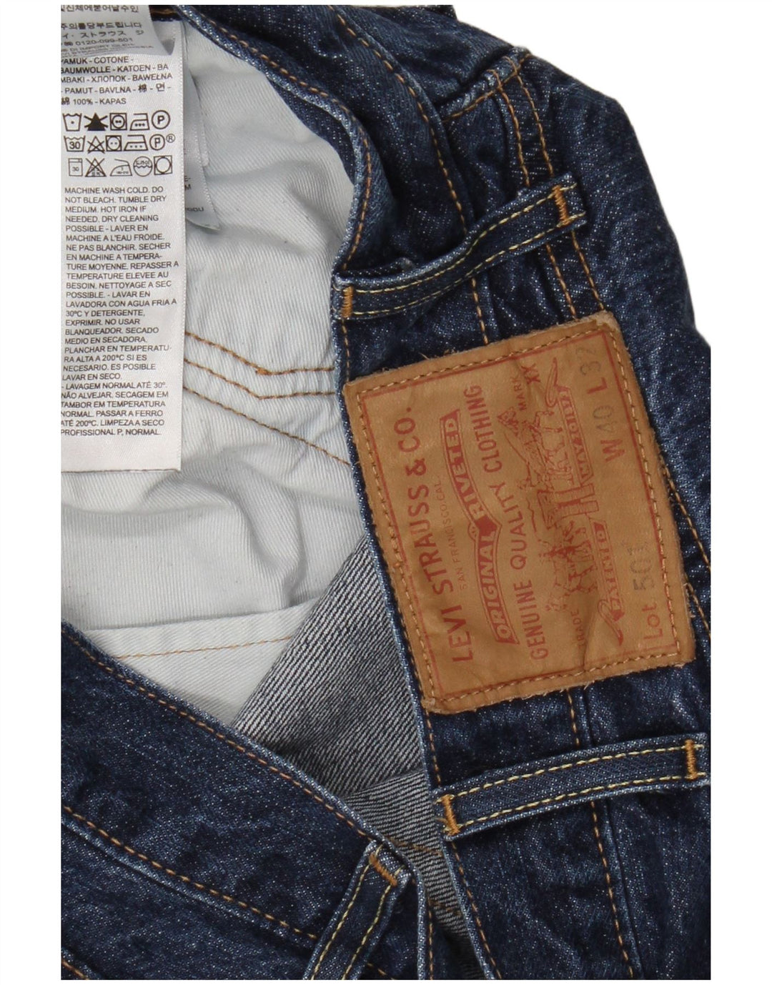 Levi's Uomo 501 Jeans dritti W40 L32 Cotone Blu