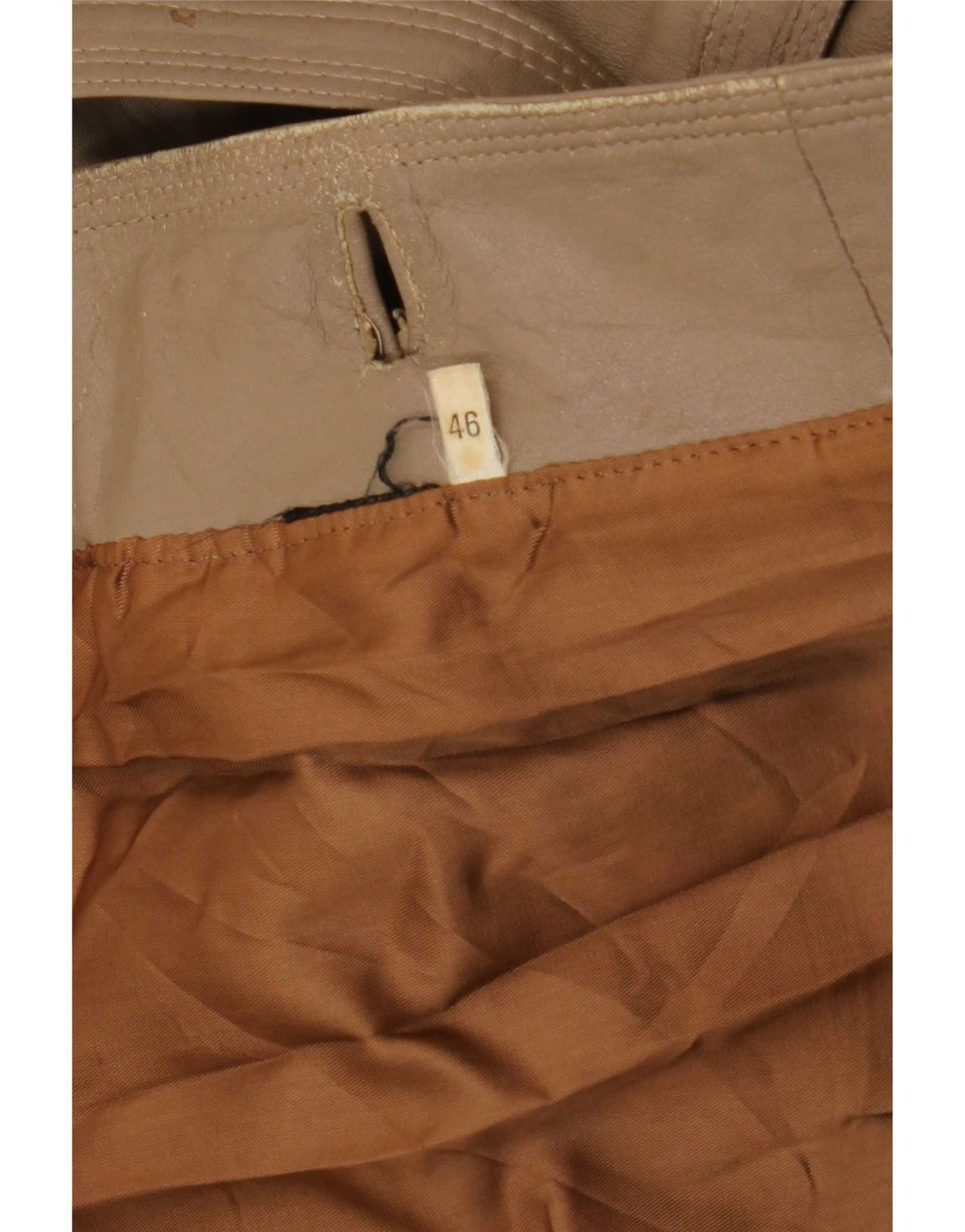 Giacca in pelle da donna vintage IT 46 Large Marrone