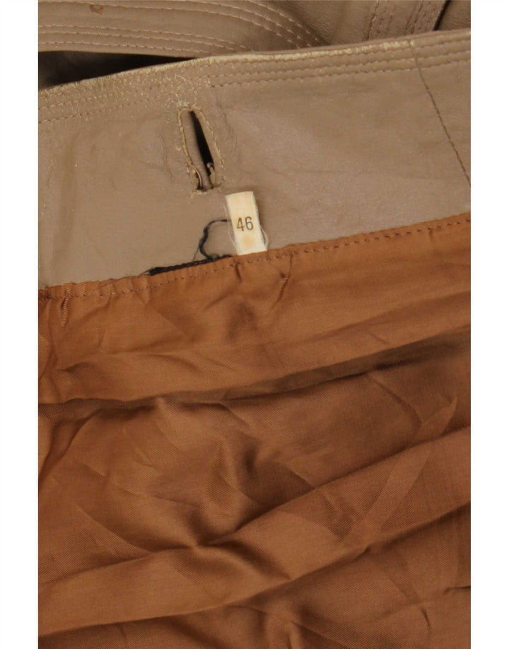 Giacca in pelle da donna vintage IT 46 Large Marrone