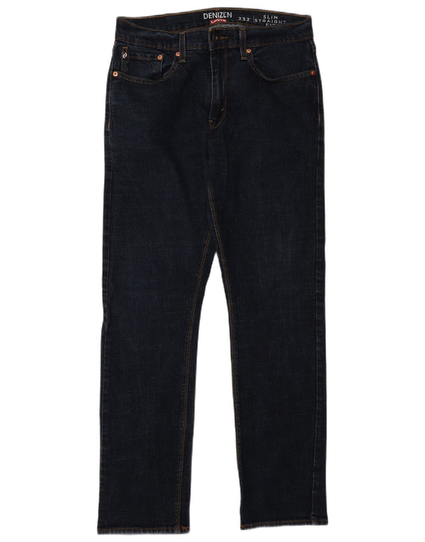 Jeans dritti slim Denizen da uomo Levi's W32 L32 cotone blu navy