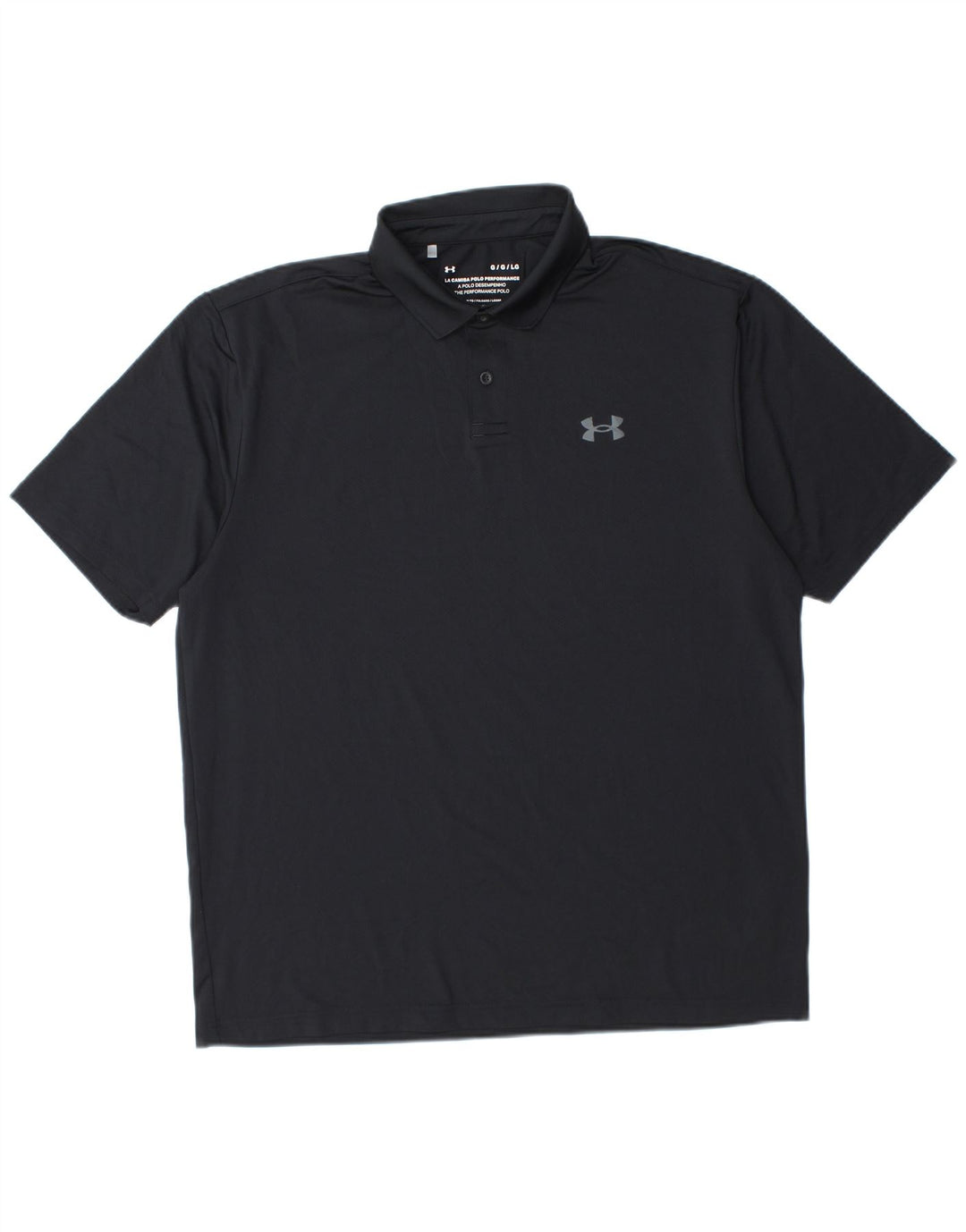Polo da uomo UNDER ARMOUR grande nera in poliestere