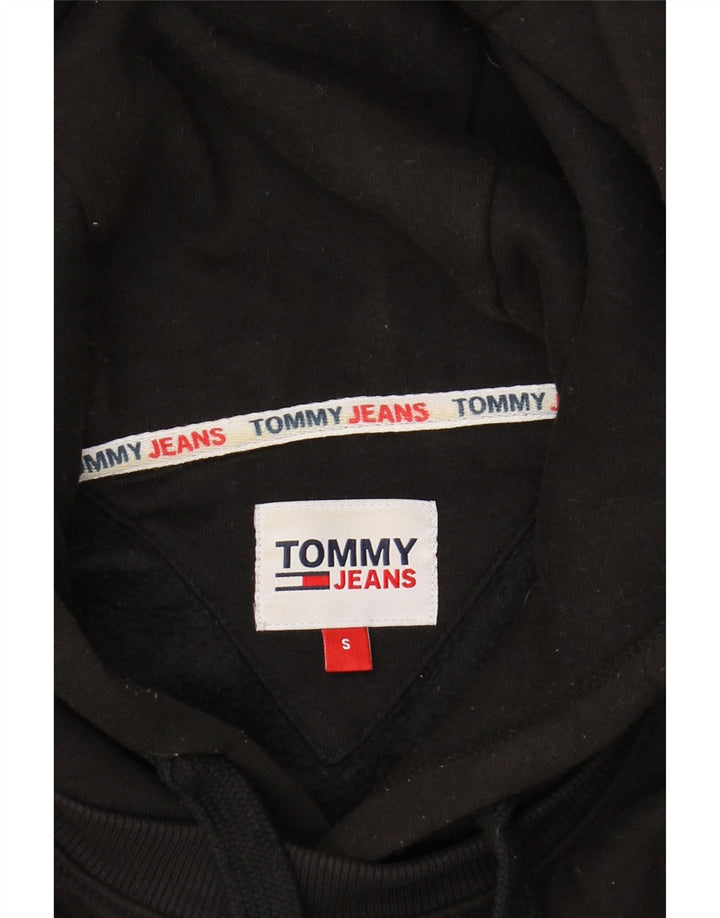 TOMMY HILFIGER Mens Hoodie Jumper Small Black Cotton Vintage Tommy Hilfiger and Second-Hand Tommy Hilfiger from Messina Hembry 