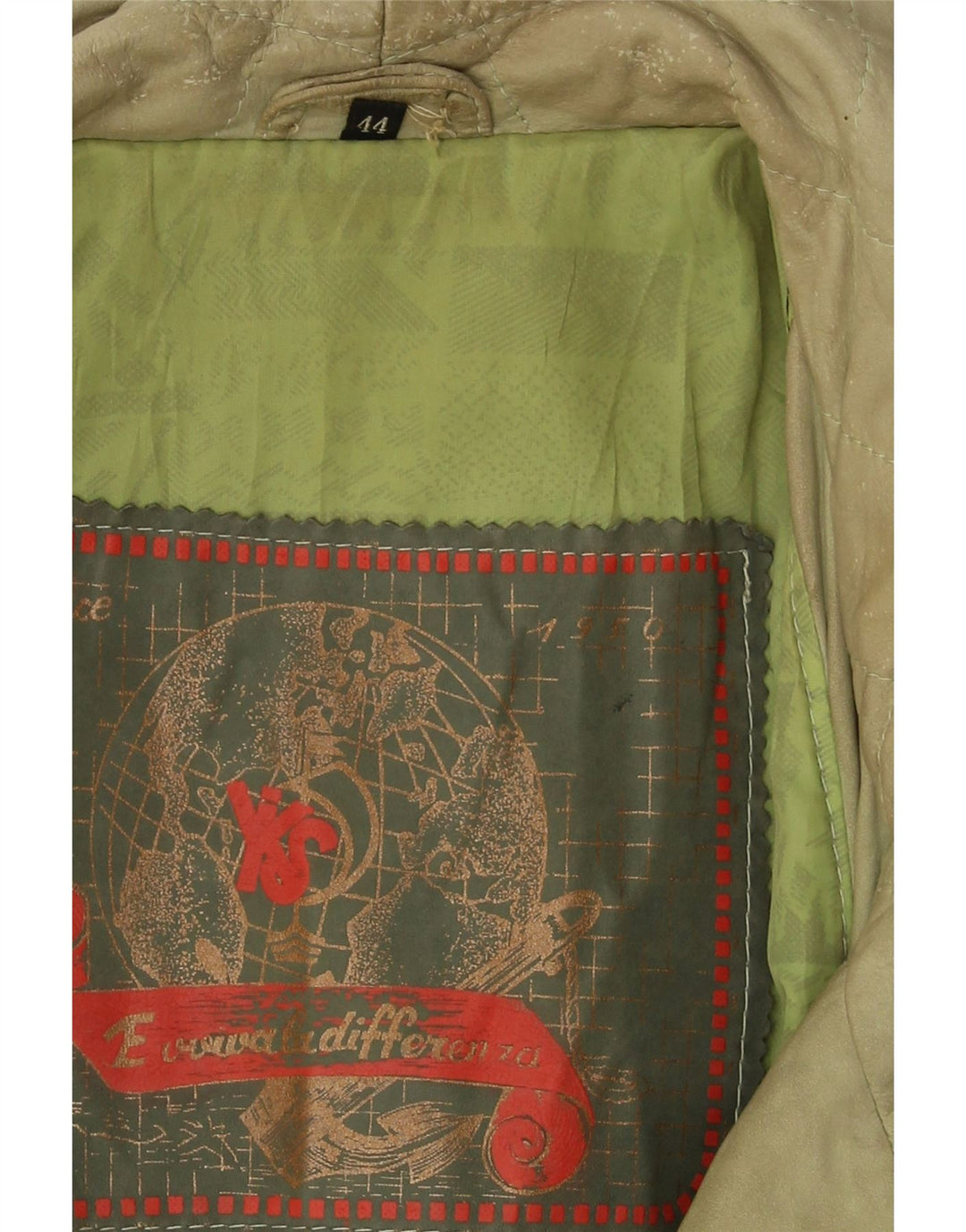 Cappotto in pelle oversize da donna vintage EU 44 XL in pelle verde