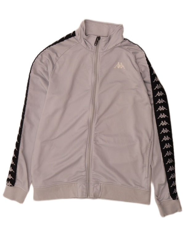 Giacca da ginnastica da donna con grafica Kappa UK 16 Large Grigio Colourblock