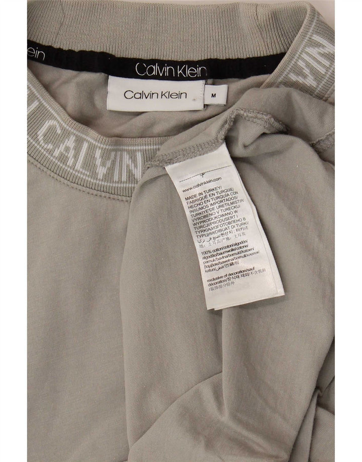 Maglietta grafica da uomo Calvin Klein Top in cotone grigio medio