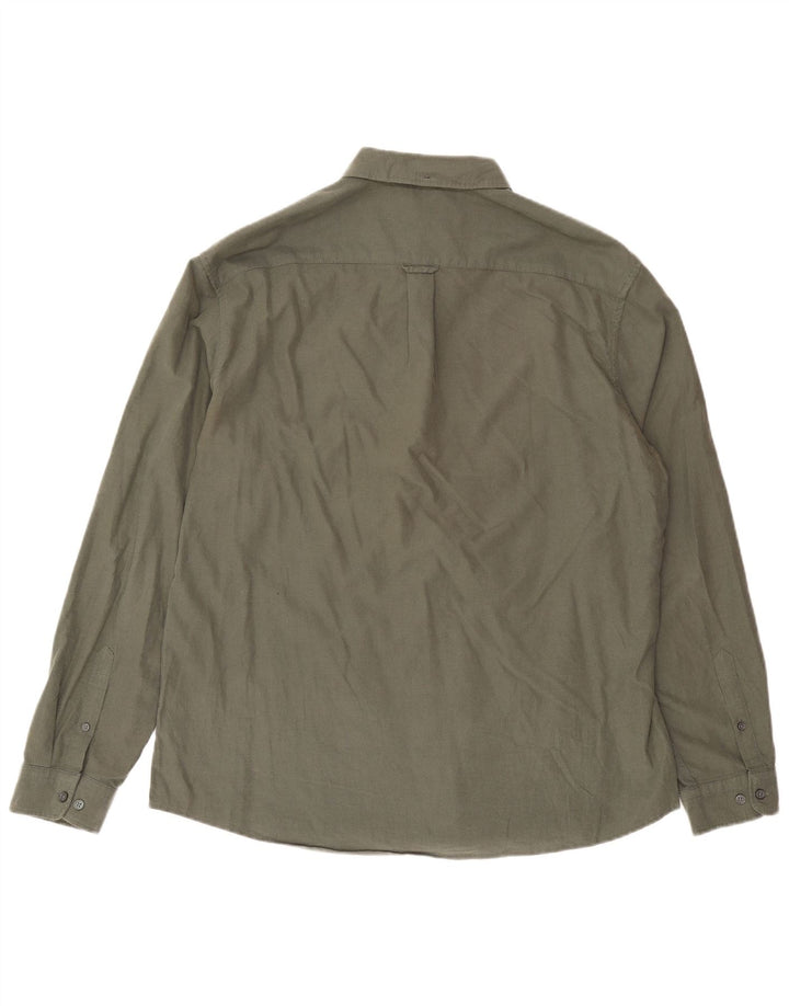 Camicia da uomo Marks & Spencer XL in cotone kaki
