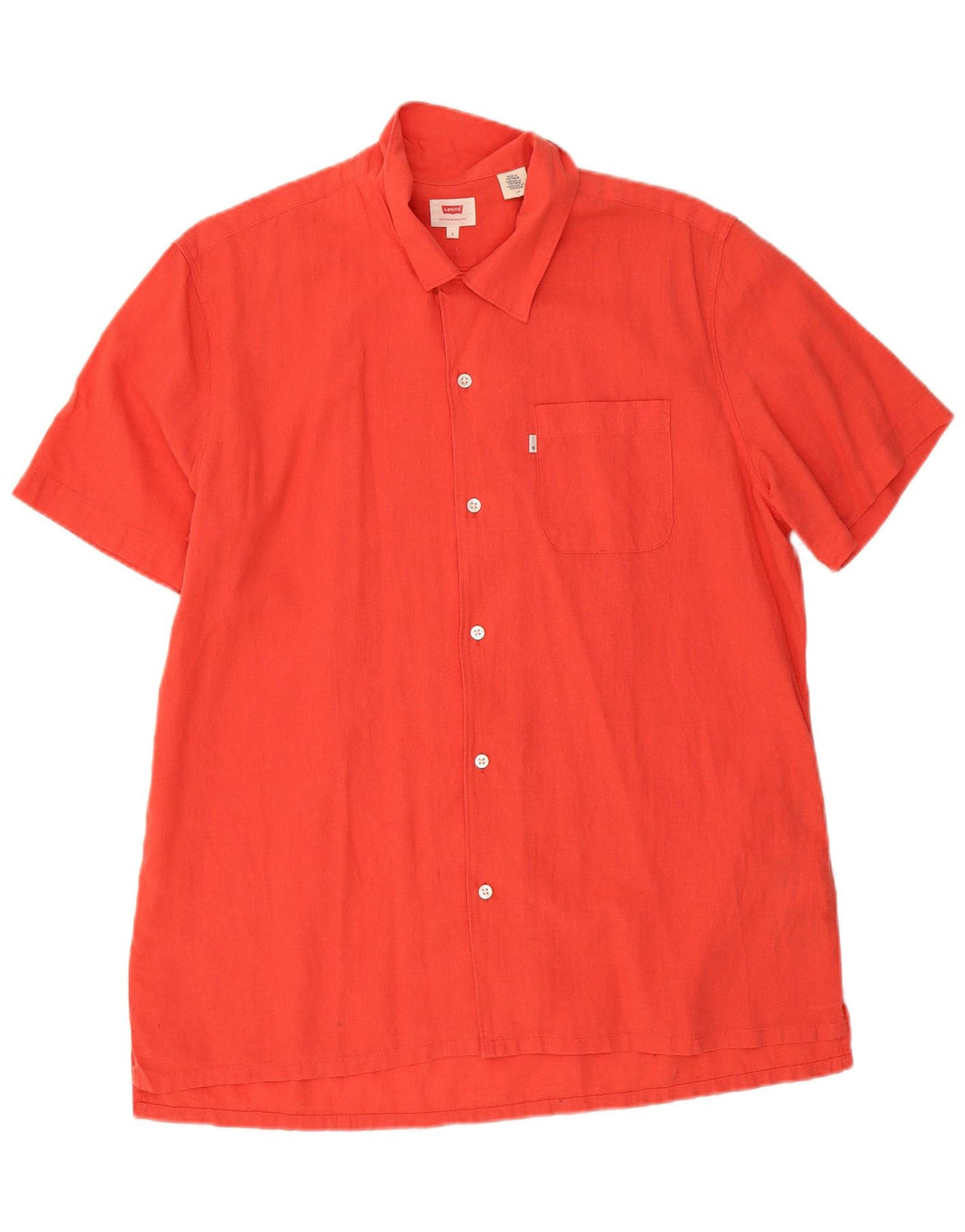 Camicia a maniche corte da uomo Levi's Large in lino rosso