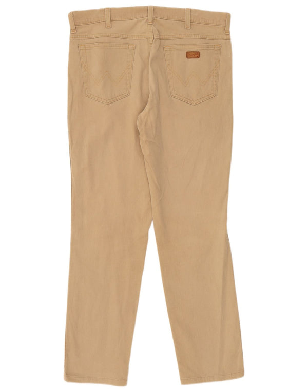 Pantaloni casual dritti elasticizzati Texas da uomo Wrangler W36 L30 in cotone beige