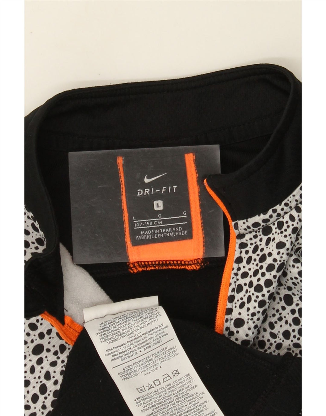 Tuta da ginnastica NIKE da ragazzo con grafica pullover, 12-13 anni, grande, nera maculata