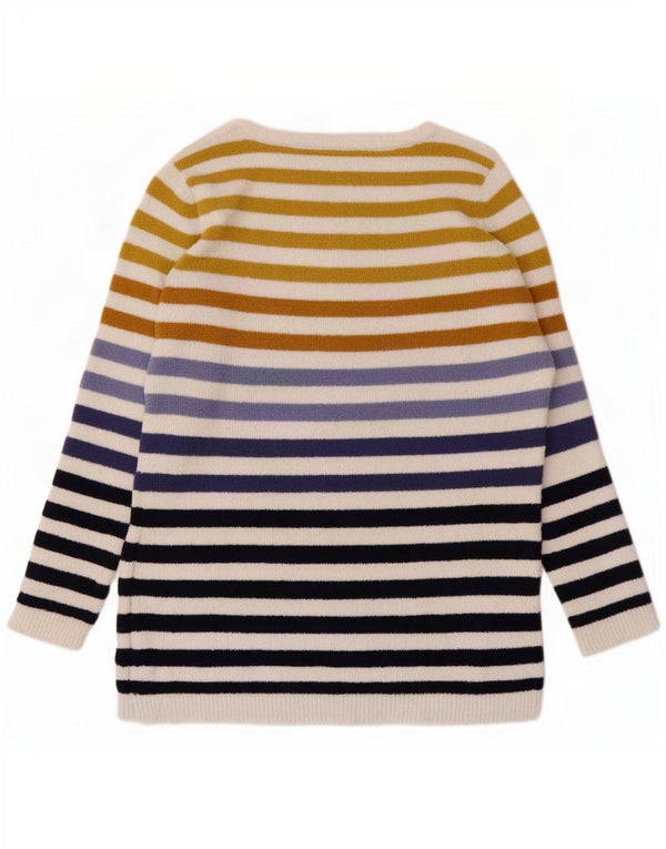 Joules Maglione da donna con scollo a barca maglione UK 8 piccolo a righe multicolore