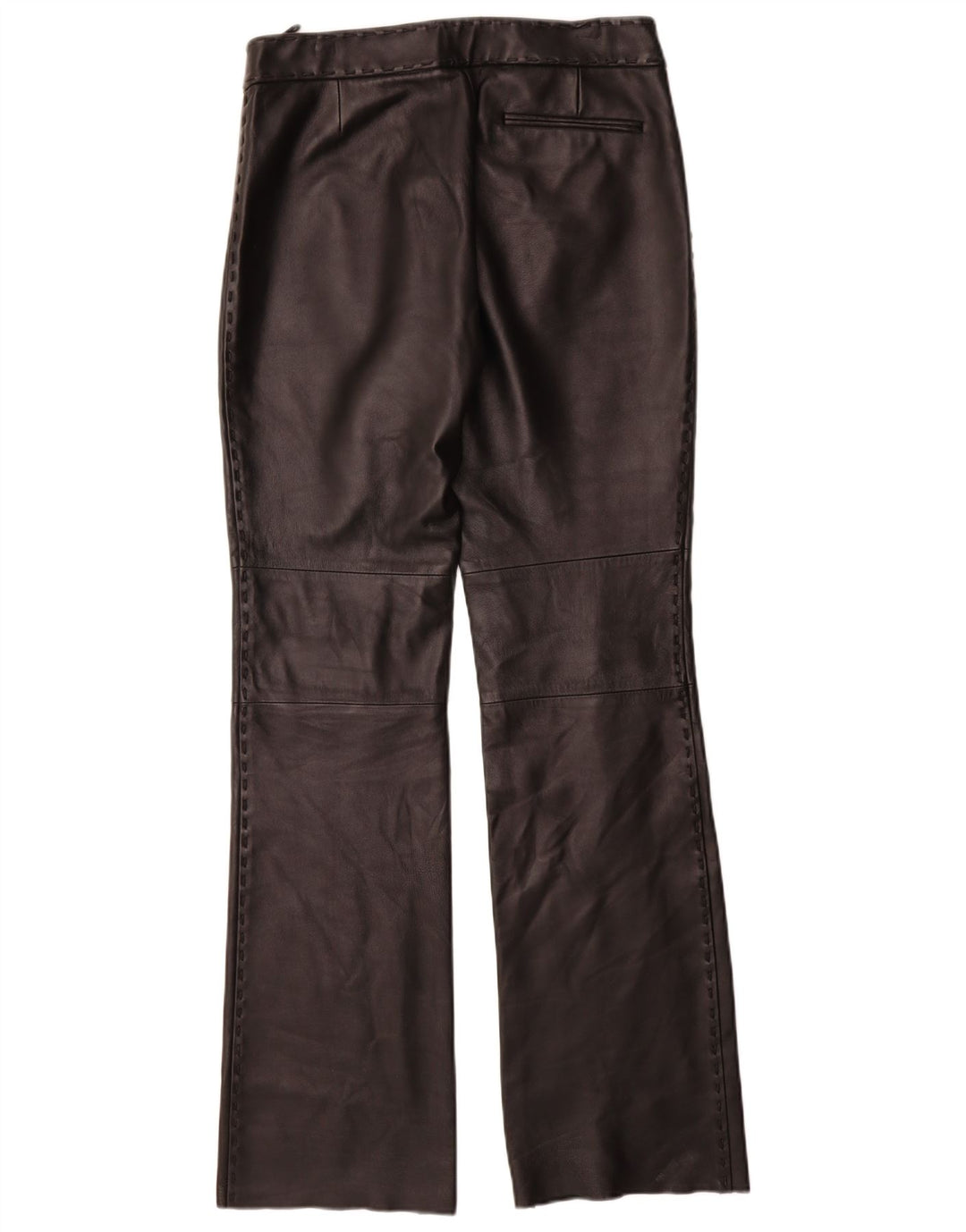 Pantaloni dritti in pelle da donna Mango IT 42 medi W30 L35 neri