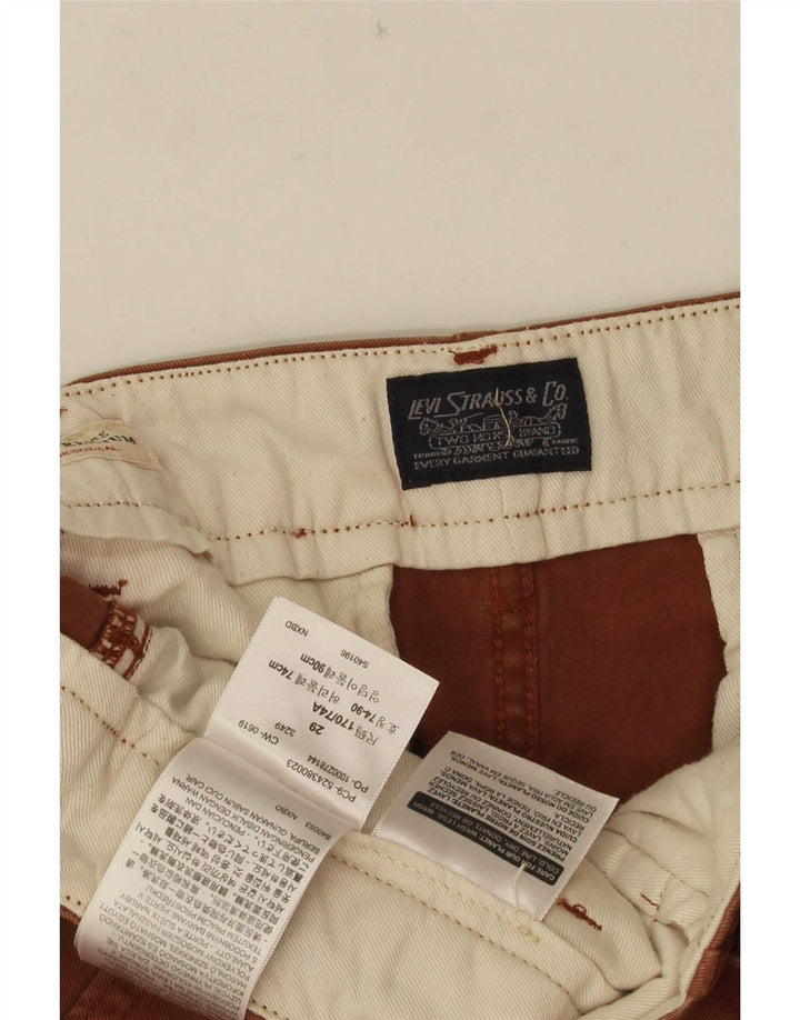Pantaloncini chino da uomo Levi's W29 in cotone marrone medio
