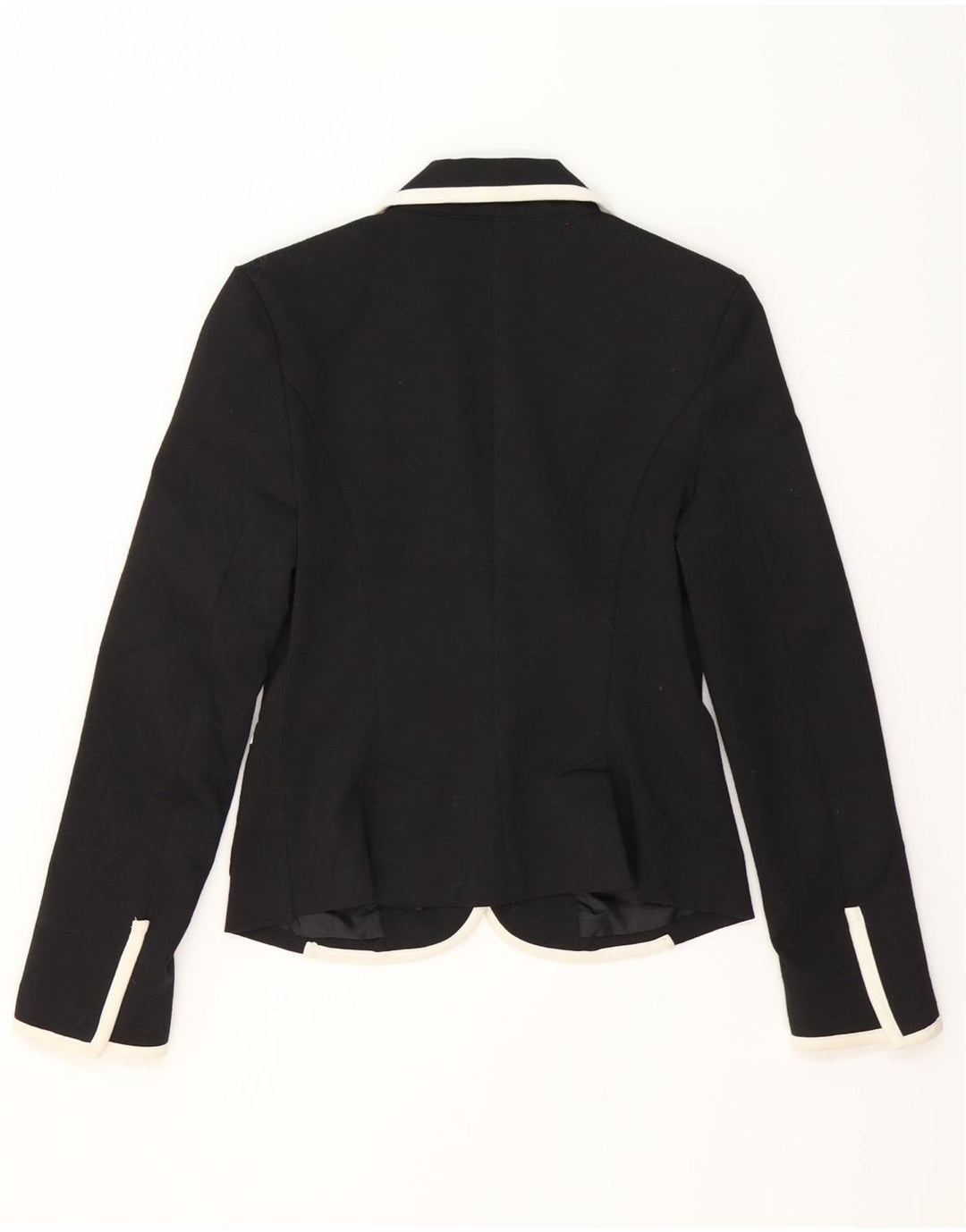 Giacca blazer a 2 bottoni da donna Zara UK 10 piccola in poliestere color block nero