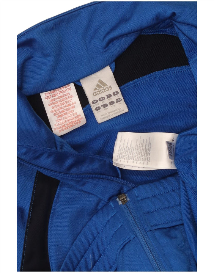 Giacca da tuta da ragazzo Adidas 15-16 anni in poliestere color block blu