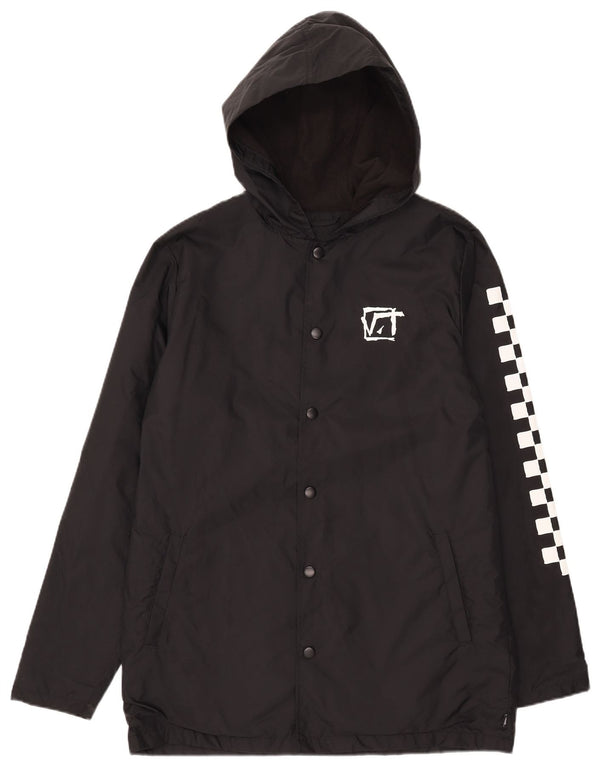 Giacca antipioggia da uomo con cappuccio grafico Vans UK 38 nylon nero medio