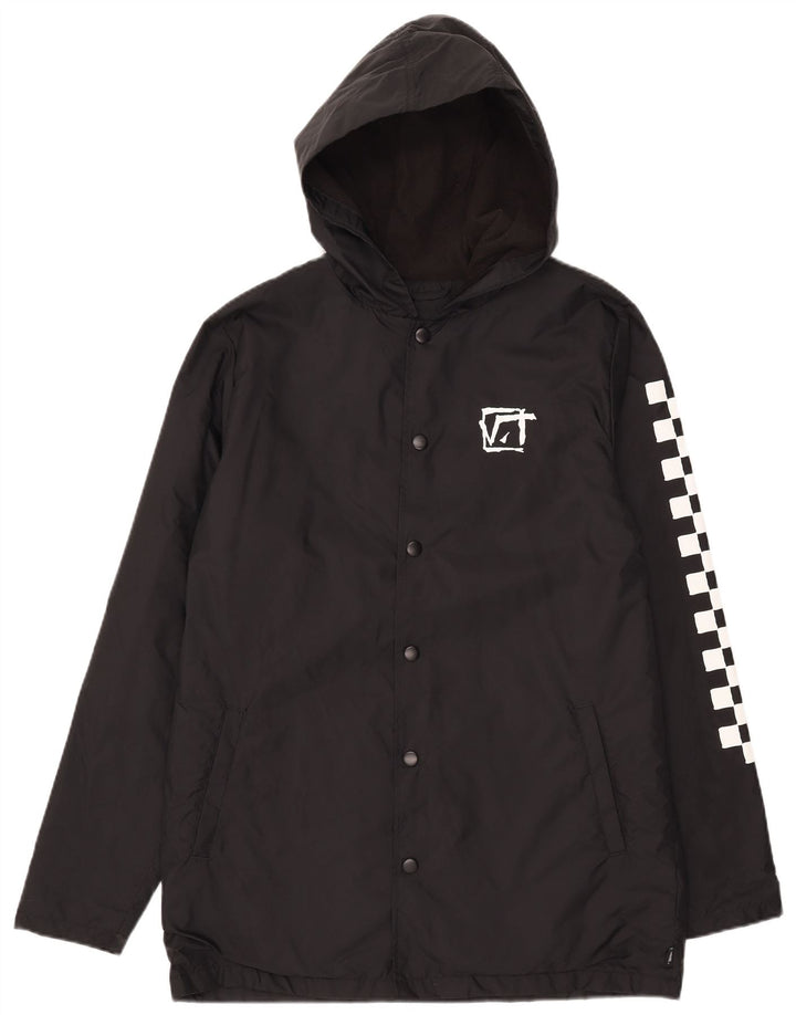 Giacca antipioggia da uomo con cappuccio grafico Vans UK 38 nylon nero medio