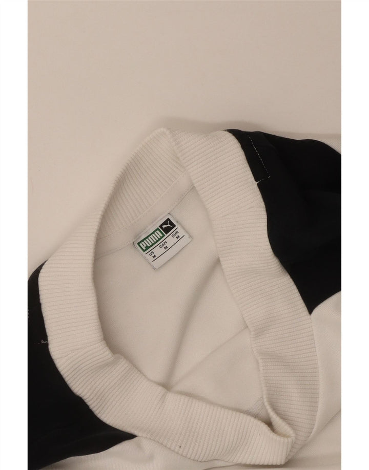 Felpa con grafica corta da donna Puma UK 14 Medium White Colourblock