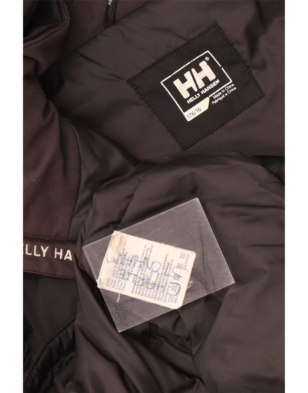 Giacca Parka con cappuccio da ragazzo Helly Hansen 15-16 anni in poliammide nera