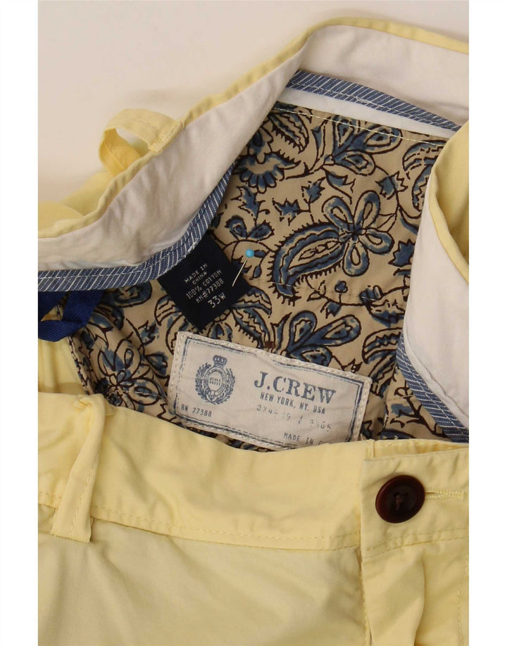 Pantaloncini chino da uomo J. Crew W33 cotone giallo medio