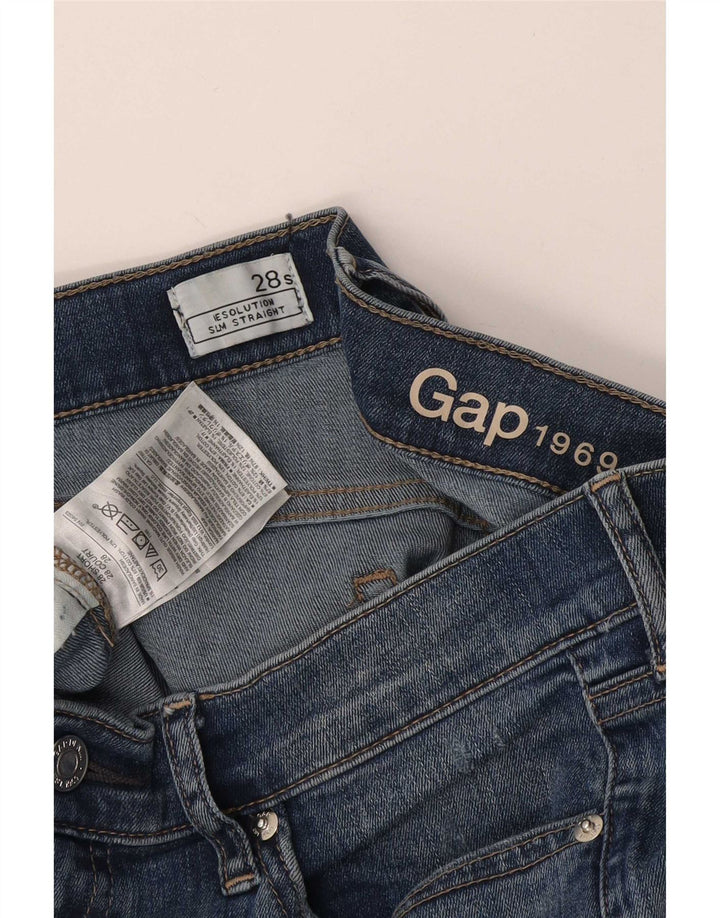 Jeans dritti slim invecchiati Gap da donna W28 L28 cotone blu
