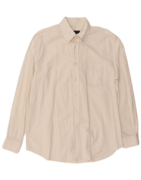 Camicia da uomo Fred Perry grande in cotone bianco