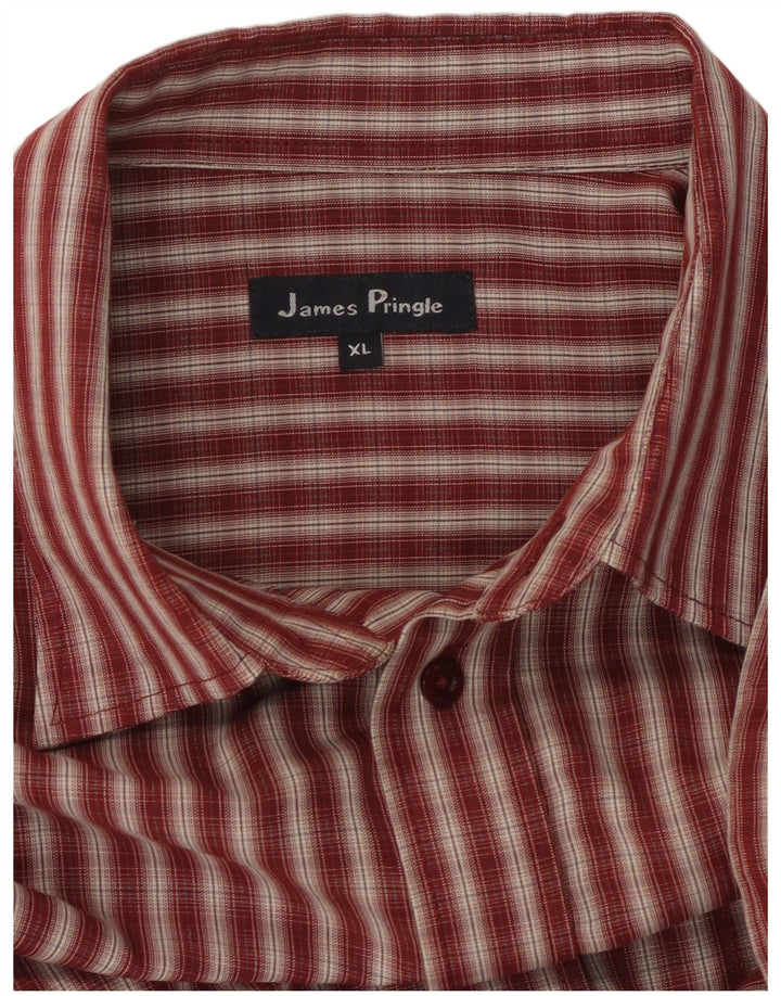 Camicia da uomo James Pringle XL a quadri bordeaux