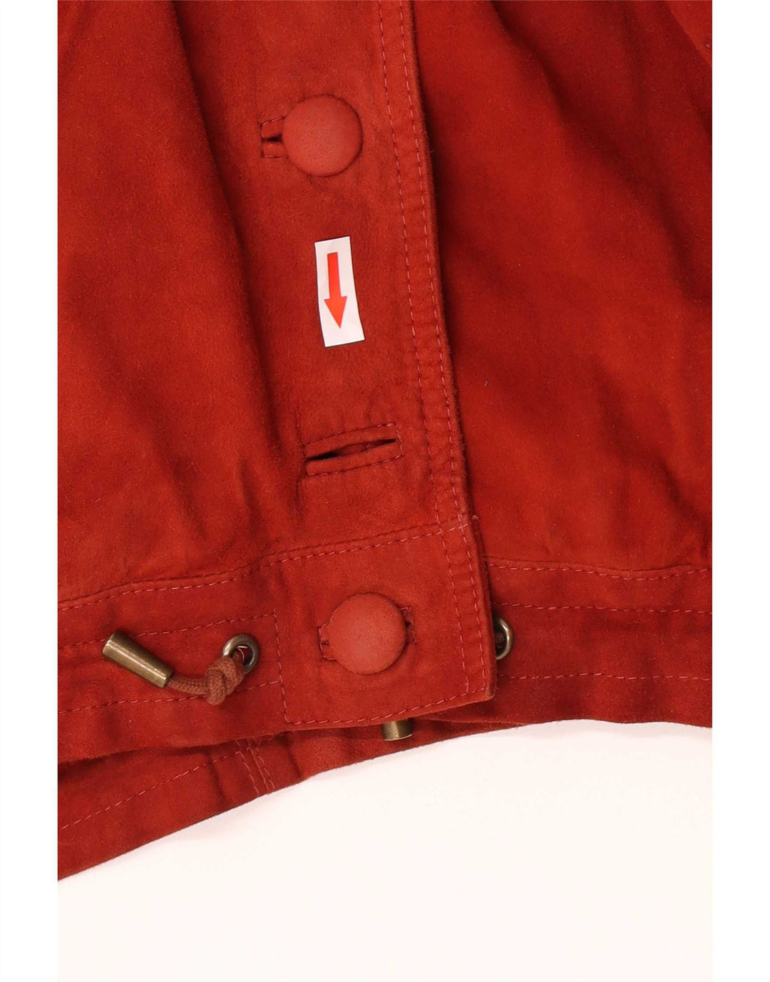 Giacca vintage oversize in pelle scamosciata da donna IT 44 in pelle rossa media