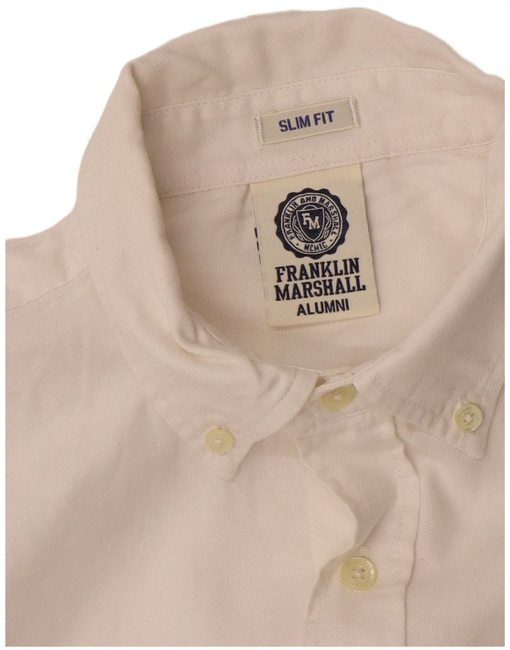 FRANKLIN MARSHALL Camicia da uomo slim fit bianco medio