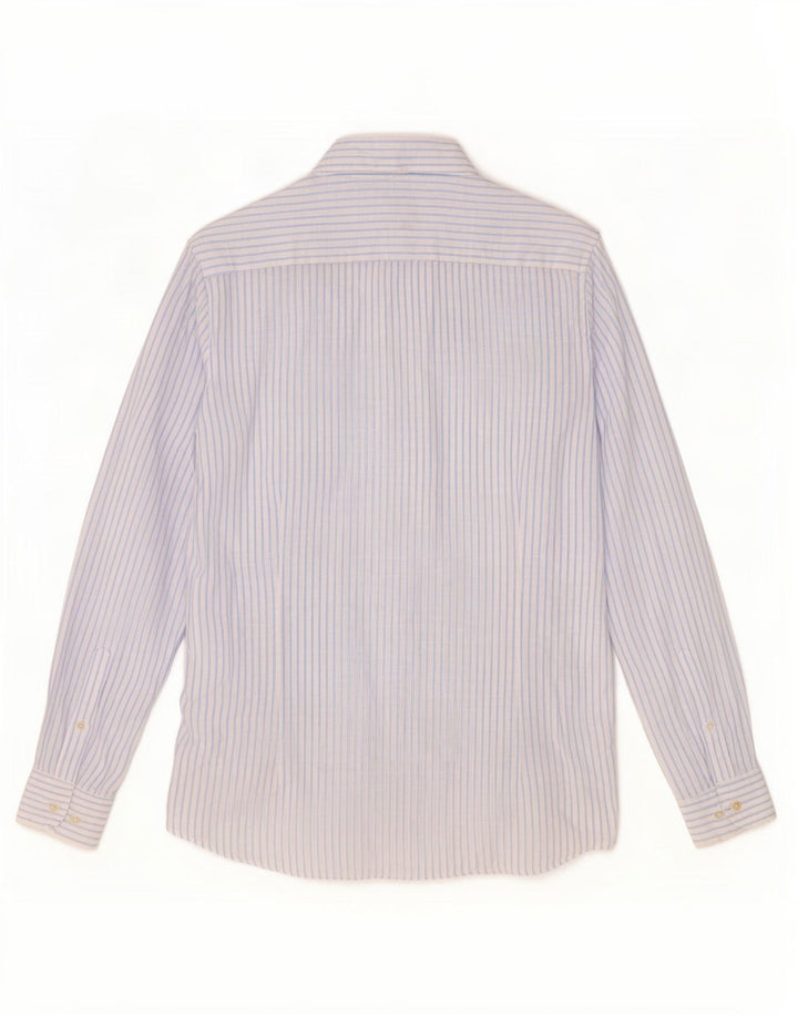 Camicia Uomo Massimo Dutti Grande Lino Gessato Blu
