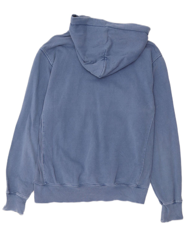 Maglione con cappuccio grafico da uomo Champion grande in cotone blu