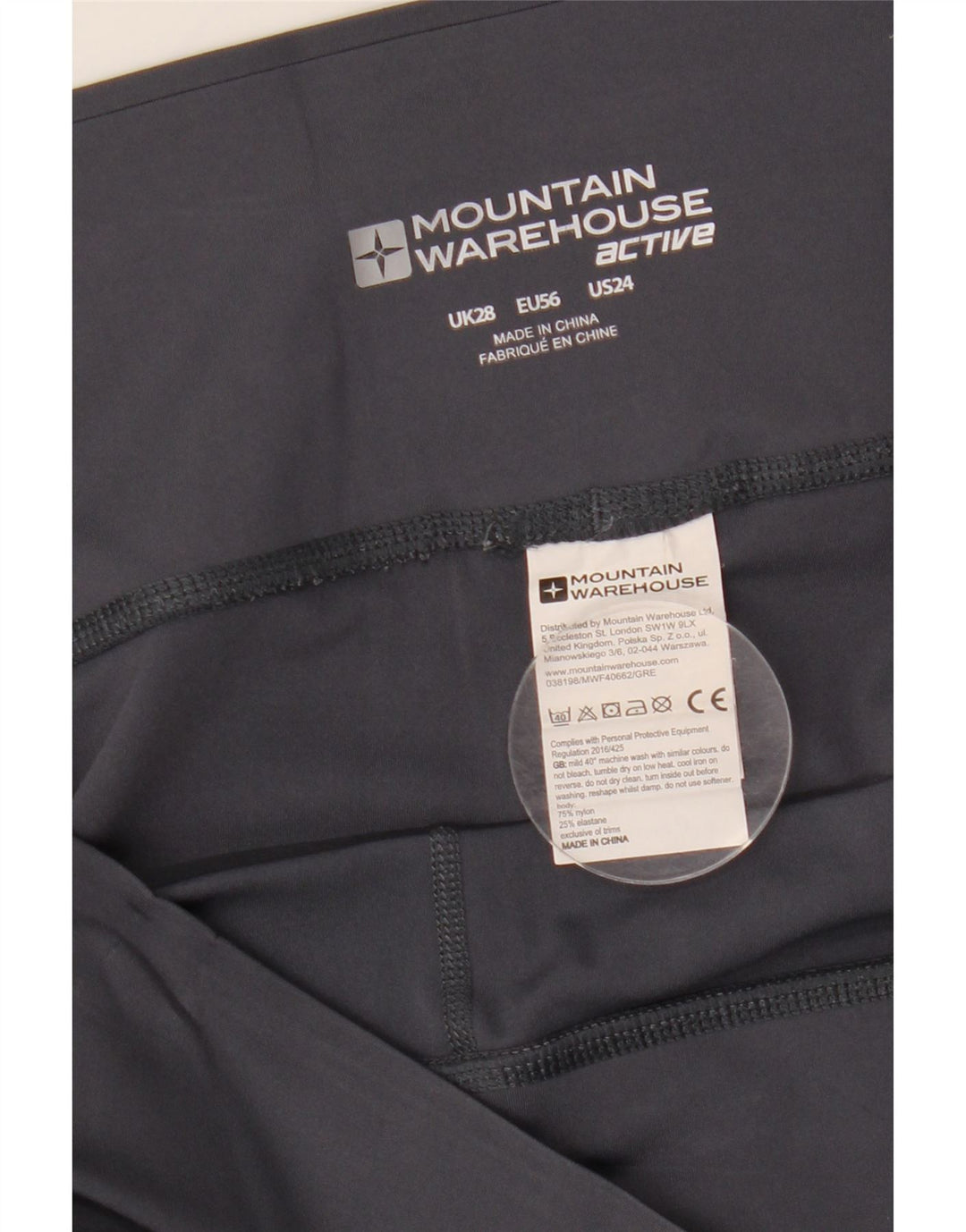 Leggings corti da donna Mountain Warehouse US 24 4XL Nylon grigio