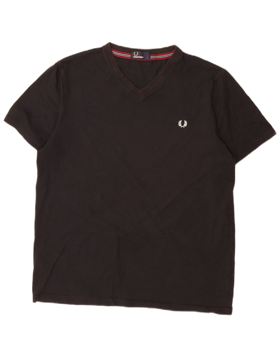 T-shirt da uomo Fred Perry Top grande in cotone nero