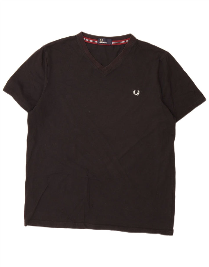 T-shirt da uomo Fred Perry Top grande in cotone nero