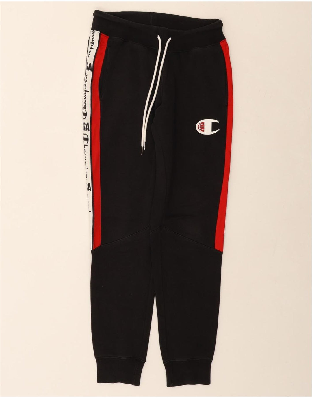 CHAMPION Pantaloni da tuta con grafica da uomo Joggers Small Black Colourblock
