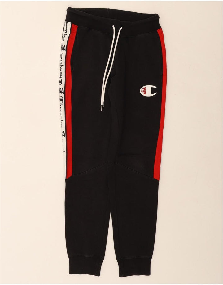 CHAMPION Pantaloni da tuta con grafica da uomo Joggers Small Black Colourblock